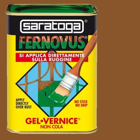 Fernovus Saratoga Vernice Gel Pittura Smalto Antiruggine effetto 2in1 da 750 ml - Colore: TABACCO BRILLANTE