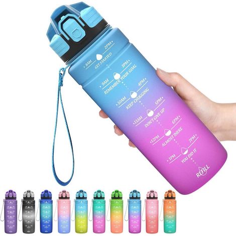 Trinkflasche Kinder Auslaufsicher Tritan BPA 700 ml Blau-lila (1/5)