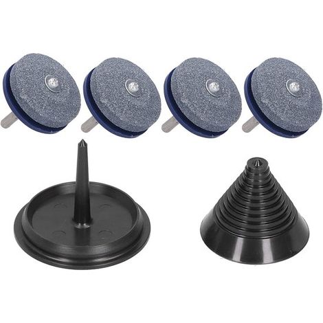 Affilatore per tosaerba, set da 4 pezzi, con bilanciatore, pietra per affilare, affilatore resistente all'usura, tagliasiepi e tosaerba, affilatore per attrezzi da giardino (1/5)