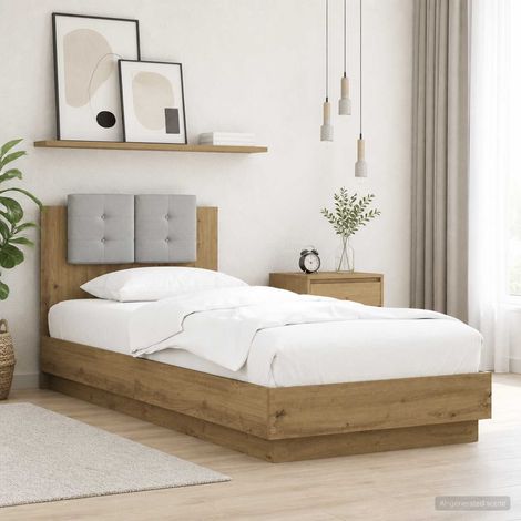 vidaXL Struttura letto con testata Rovere Artigianale (1/5)