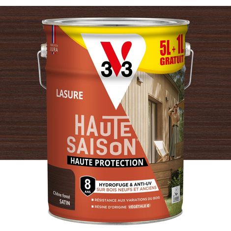 V33 High Season, mordente per legno rovere scuro satinato, durata 8 anni, 5 litri + 20% di sconto V33