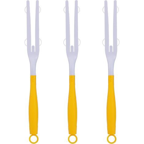 3pcs Manche Plumeau, Amovibles Manche de Rechange de Plumeau Duster Handle Plastique Rallonges Balai Baguette pour Un Nettoyage Facile (Jaune) (1/5)
