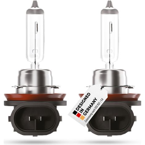 alca® 2 Stück H11 Halogen Lampe Auto Il P43t I 12V 55W Halogen Scheinwerfer I +100% mehr Helligkeit I Scheinwerferlampe E-Prüfzeichen I PGJ19-2 I KFZ