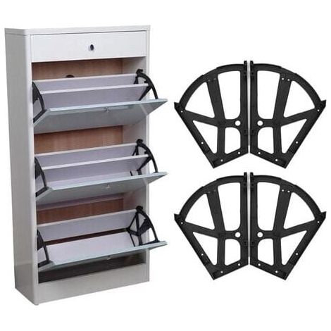Pieces Shoe Hinges Drawer Cabinet Hinges Replacement Fittings for Kitchen Living Room Shoe Storage Cabinet MUMU (1/4)