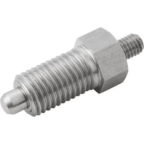 KIPP Arretierbolzen ohne Rastnut Gr.2 D1=M12x1,5 Form E Edelstahl ungehärtet (1/4)