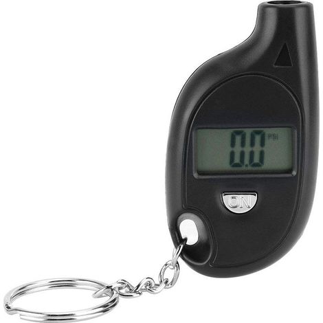Manomètre/contrôleur de pression numérique porte-clés, Mini testeur de jauge de pression de pneu LCD numérique 5-150PSI (1/5)