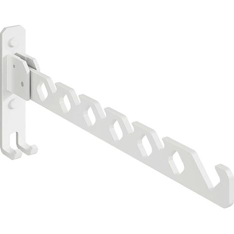 Zusammenklappbarer Kleiderbügel, Kleiderhaken, Kleiderbügel aus Aluminiumlegierung, Haken, Wandkleiderbügel, zum Aufhängen von Kleidung auf Balkonen, in Badezimmern, Fluren (weiß) (1/3)