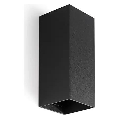 LUNE aplique cuadrado de pared negro liso 40547