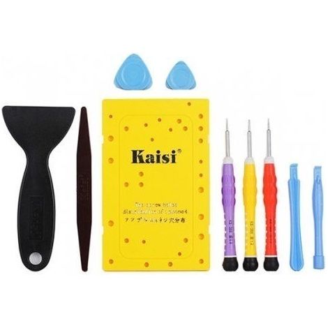 KIT RIPARAZIONE PER IPHONE 4S SET 10 IN 1 PEZZI CACCIAVITI PLETTRI APERTURA LEVE