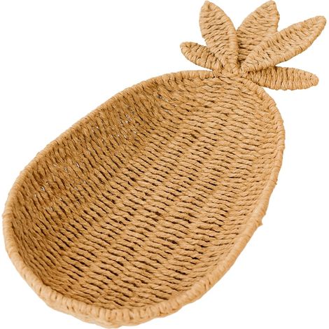 Ananas-Tablett aus Weizenstroh – dekorativ und natürlich