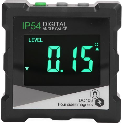 Inclinomètre numérique 4 x 90°, niveau électronique, écran LCD rétroéclairé, IP54 (1/5)