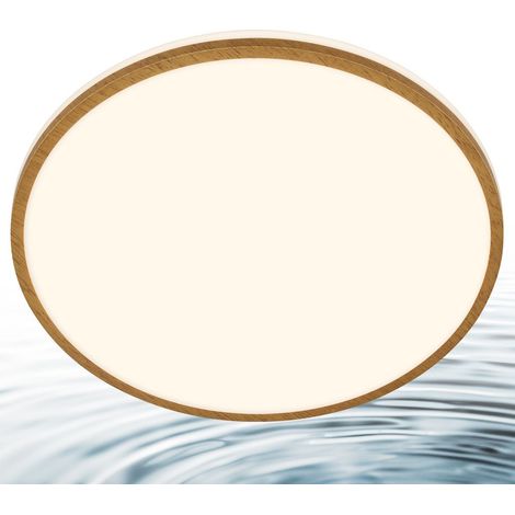 Briloner ACORUS W Plafonnier salle de bain LED, protection contre les éclaboussures, lumière blanche chaude, Ø33 x 6,6 cm (1/5)