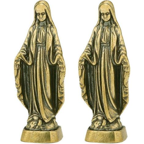 Décoration religieuse de Noël : Crèche Notre-Dame, statue de la Nativité, statue de Notre-Dame, statue de Jésus, statue religieuse à poser sur un bureau. (1/5)