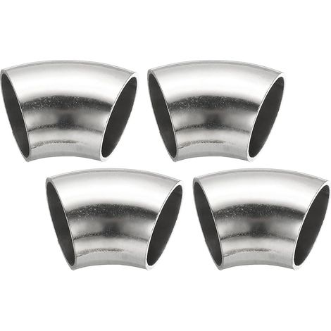 4pcs Coude À 45 Degrés Avec Mandrin, 60mm Diamètre Extérieur Acier D'Échappement Raccord De Tuyauterie Inoxydable 304 Pour Tuyau - 28mm (1/5)