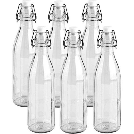 6 MILLY BOTTIGLIE 500 ML IN VETRO CON TAPPO A CHIUSURA ERMETICA CERVE VINTAGE