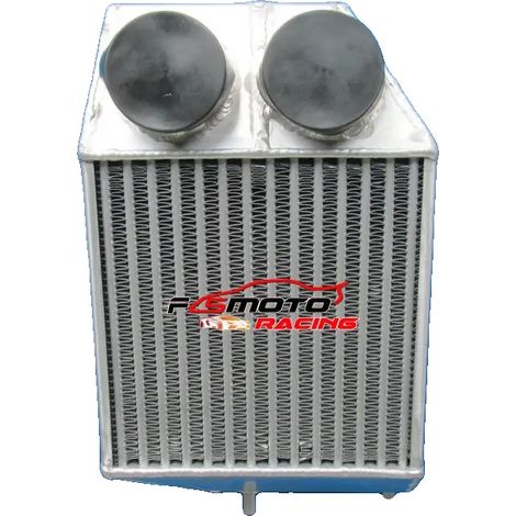 Intercooler, Aluminium, Taille du noyau 204mm x 200mm, Taille totale 210mm x 325mm, Diamètre d'entrée/sortie 56mm, Compatibilité Renault R5 GT Turbo (1/5)