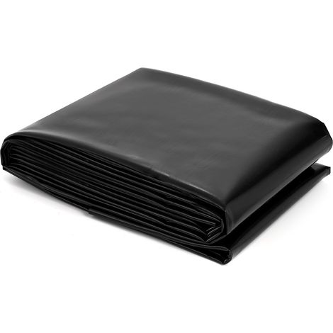 Revêtement de bassin en polyéthylène haute densité renforcé pour bassin extérieur, pliable en caoutchouc pour cascade, étang et étang à poissons - 3 x 3 m - Noir (1/5)