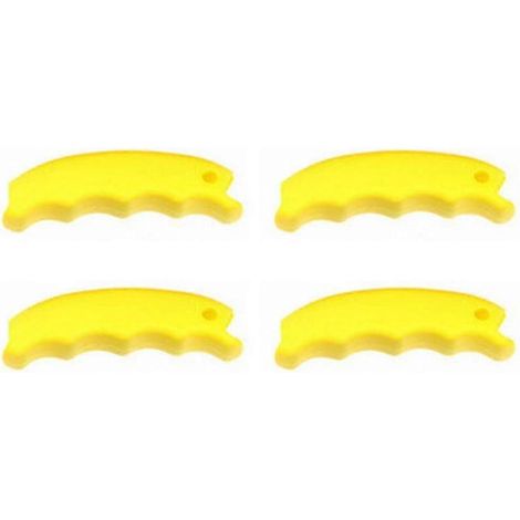 Lot de 4 porte-sacs en plastique avec poignées robustes en silicone (jaune) (1/5)