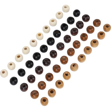 50 perles en bois pour dreadlocks et barbe, accessoires de coiffure DIY pour bracelets, tresses et colliers (1/5)