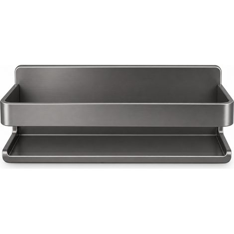 Mensola da cucina a parete in acciaio inox senza foratura 40 cm grigio antracite (1/5)