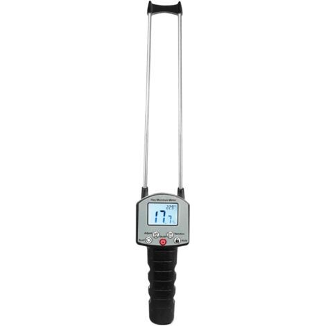 Humidimètre portatif pour Grains, humidimètre Portable pour Foin avec Affichage numérique LCD/détection à Double Tige, Plage de Mesure 080%, pour Paille/Herbe de Guinée générale/trèfle (1/5)