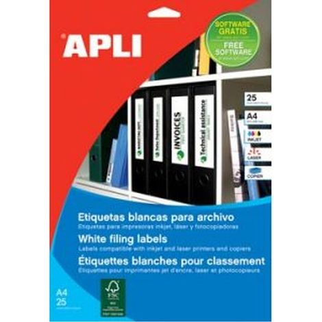 Etiquetas para Impresora Apli 1233 Blanco (1/2)
