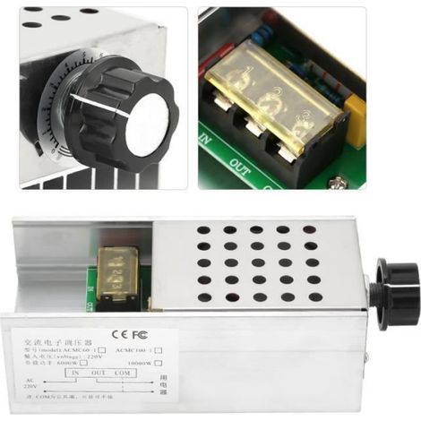 Contrôleur de vitesse moteur PWM DC, régulateur de tension à connexion simple, facile à utiliser pour fil chauffant (1/4)