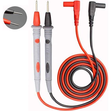 Multimeter-Messleitungen mit Bananenstecker, 1000V 20A Digital-Multimeter-Zangenprüfer, Messspitzen für Multimeter, elektronische Messleitungen, Multimeter-Zubehör (2 Stück) (1/5)