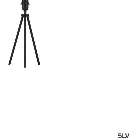 Lampe à poser intérieure FENDA trépied noir E27 40W max sans abat-jour - SLV - 155540 (1/5)