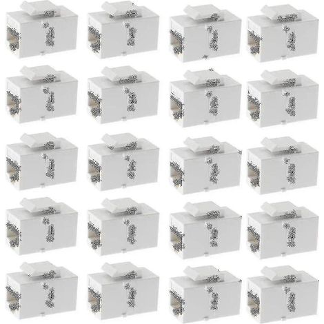 Coupleur Ethernet, lot de 20 connecteurs femelles RJ45 Cat6 à passage direct (1/4)