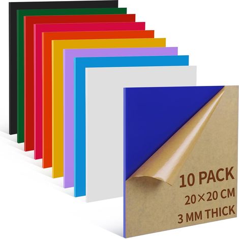 Lot de 10 Plaque Plexiglass Transparent 3mm 20 × Cm Plexiglass3mm (1/5)