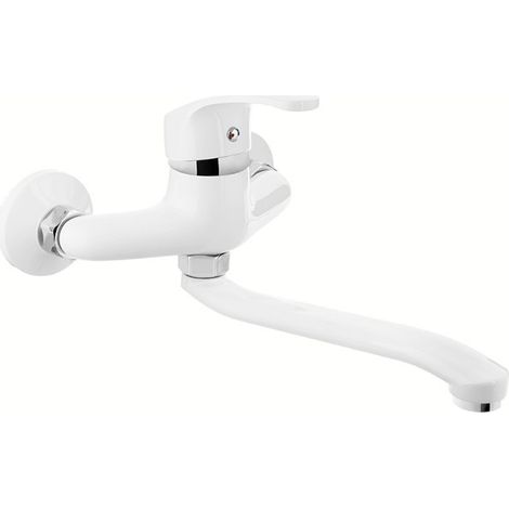Rubinetto da cucina a parete Kakadu bianco (1/2)