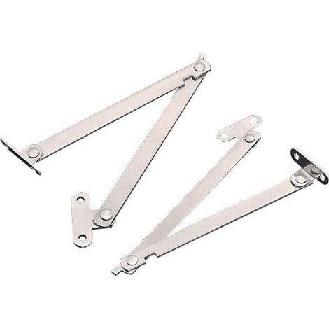 4-piece Möbelscharnier-Set, Metall-Klappscharnier, verstellbares Möbelscharnier, silbernes Klappscharnier für Türen, Schränke und Fenster