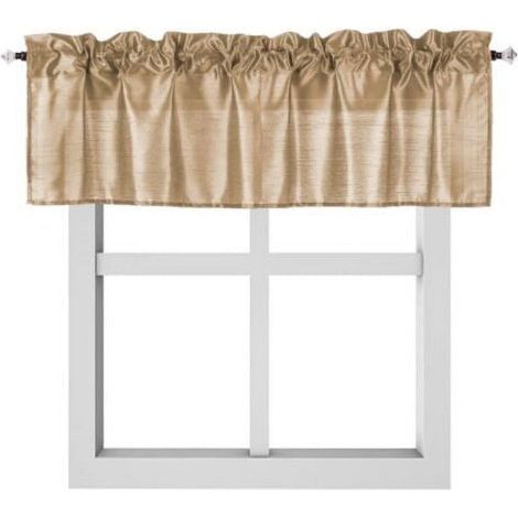 Rideau filtrant la lumière — Coloris Or uni — Finition passe-tringle — 55 po de large x 18 po de long — Idéal pour les chambres (1/5)