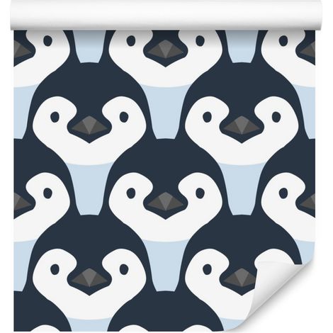 Carta da parati con pinguini per soggiorno e camera da letto, 50x1000 cm (1/5)