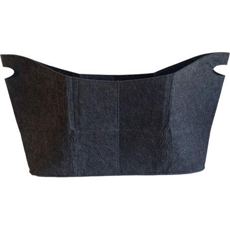 Bolsa de fieltro para leña, 72 litros, color gris.