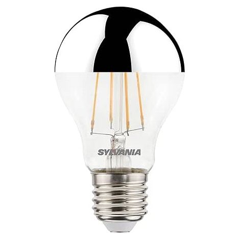 SYLVANIA 4.5w = 35w ES E27 Screw Cap A60GLS Crownsilver LED TOLEDO RT V5 CS 400LM 827 Warm White [Classe di efficienza energetica F]