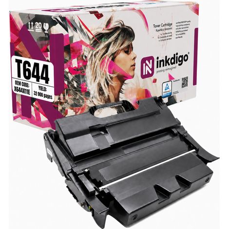 Toner Inkdigo X644X11E compatibile con Lexmark X644T644, certificato TÜV. (1/5)