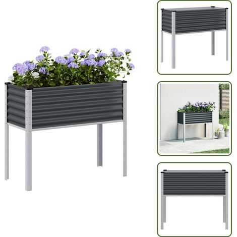 Jardinière anthracite 100x41x90 cm acier - Jardinière - Jardinières - Jardinière D'extérieur - Jardinière De Terrasse (1/5)