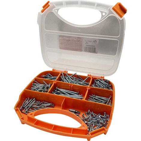 Assortiment de 280 VBA Vis bois agglo Tête fraisée Pozi Acier zingué Embout - 10 pièces