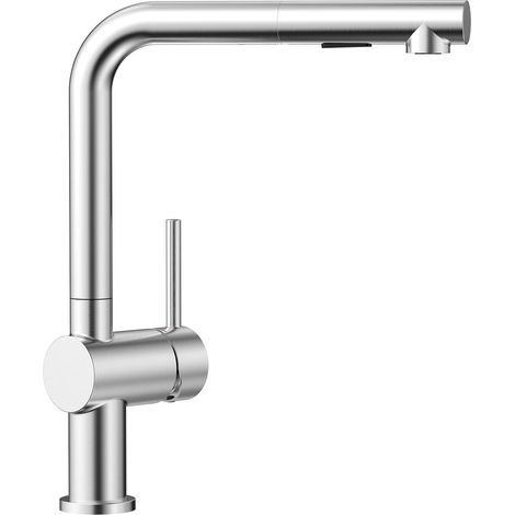 CECIPA Küchenarmatur, gebürstet, mit Ausziehbrause, Küchenmischer mit Ausziehbrause, Küchenarmatur aus Edelstahl 304, 2-Strahl-Schwenkarmatur, X203B (1/5)