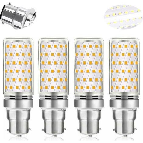 LaBlanc - Ampoule LED Mais B22 16W Blanc Froid 6000K,Betterlife 1600LM, Équivalent Halogène B22 100W-120W, AC 230V, Ampoule B22 pour Garage/Studio, non-dimmable, lot de 4 [Classe énergétique A] (1/5)