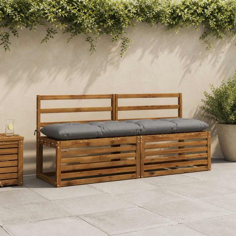 vidaXL Cojín de banco VIANEN 100% Poliéster Gris 160 x 40 x 12 cm (1/5)