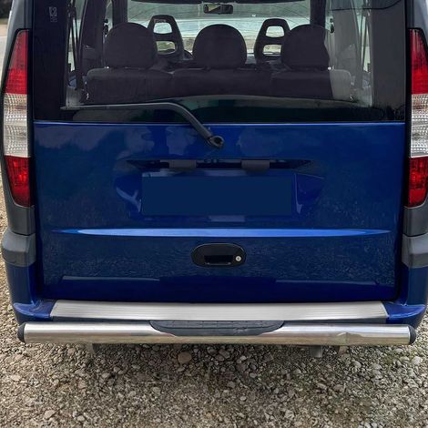 Protection Seuil De Pare-Chocs Arriére Compatible avec Fiat Doblo 1 2000-2010 Brossé INOX (1/5)
