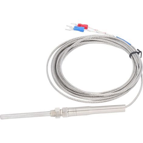 Capteur de température thermocouple Type K, sonde blindée 50 mm, câble 5 m – haute précision et résistance industrielle (1/5)