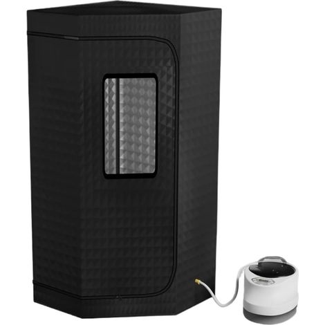 Kit de sauna portatif Sauna à vapeur for tout le corps, boîte portative de chauffa 2000W 4,2l, Support de tuyau en acier inoxydable for faciliter l'insomnie Tente de sauna personnelle pour spa à domic (1/5)