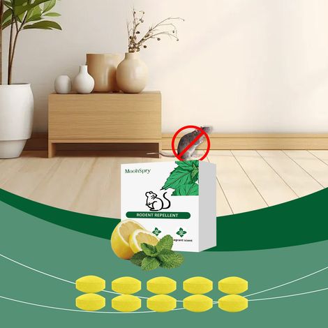 Rodent repellent for indoor and outdoor use, garage, car engine, and household use - 10 rodent repellent pellets + 3 mesh bags -- BIEMMEDUE (1/5)