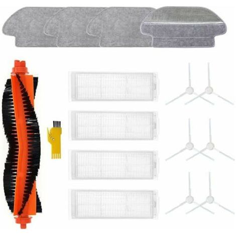 Kit de accesorios para aspiradora-fregona Mi Robot: Aspiradora-fregona Mi Robot - 1 cepillo principal, 4 filtros, 6 cepillos laterales (15 piezas) (1/4)