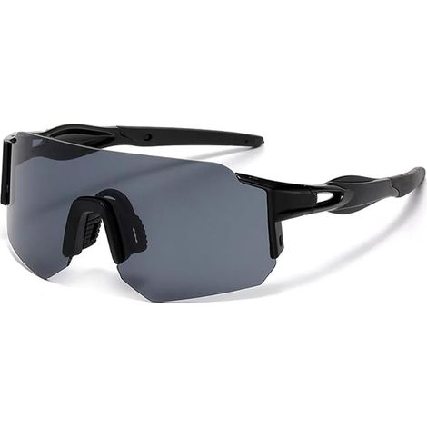 Gafas de ciclismo, gafas de sol, gafas cortavientos y gafas para deportes al aire libre - negras (1/2)