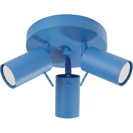 Deckenleuchten RING hellblau 3xGU10 25.7cm Stahl Sollux (1/5)